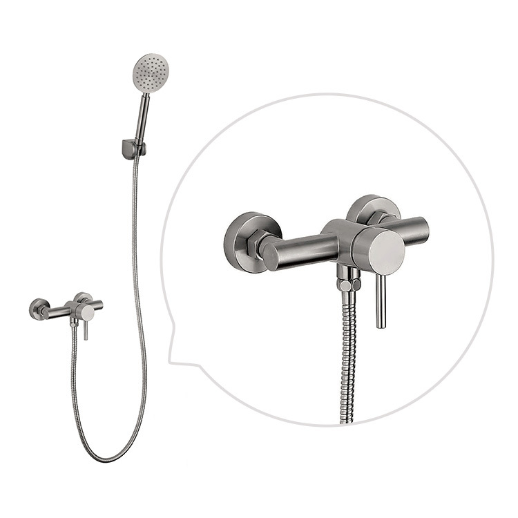 Wall Mounted Rainfall Antique Stainless Steel Hot/Cold Water bathroom Mixer Shower faucet